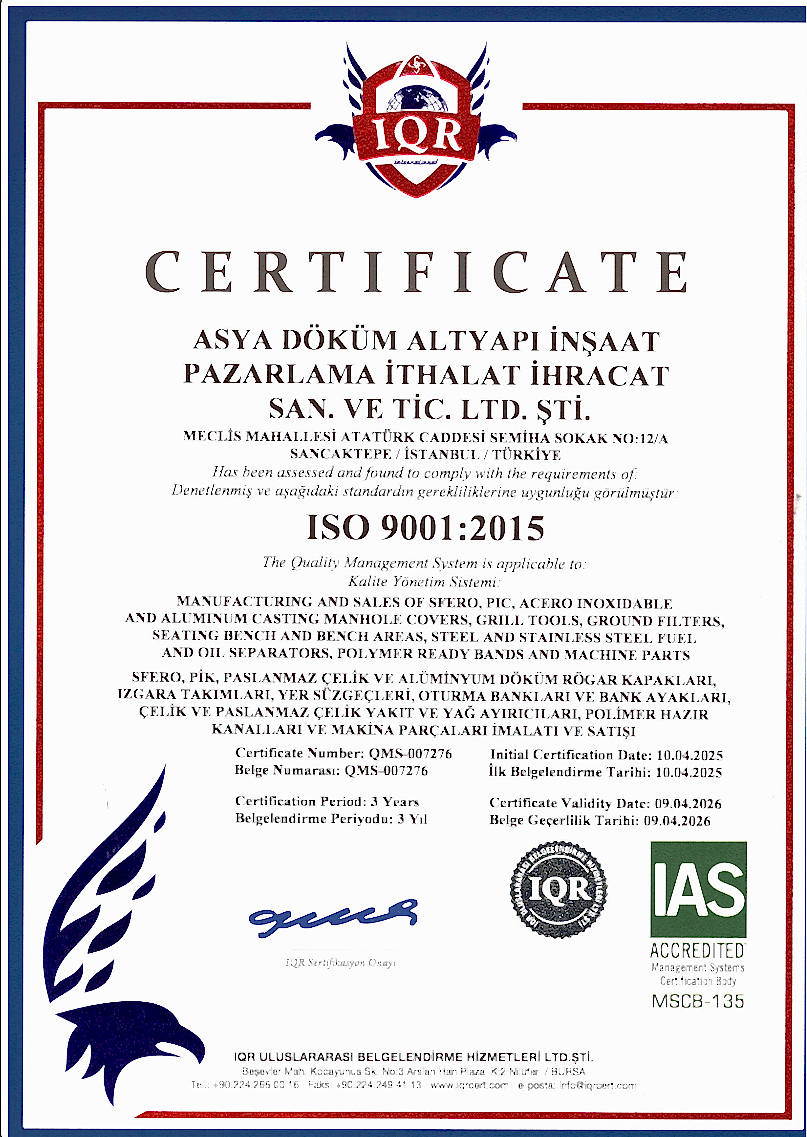 ASYA DÖKÜM 9001 2025-2026